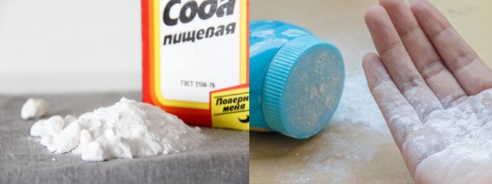 Смесь соды и талька Смесь соды и талька
